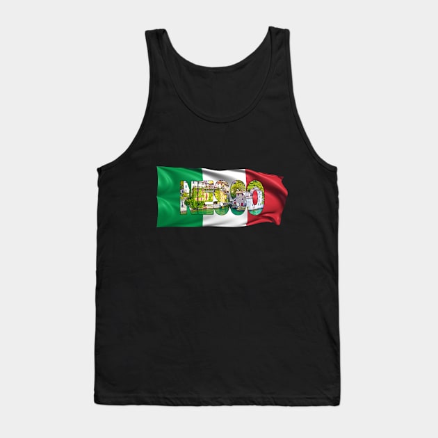 NESSO - Lake Como - Italy with Flag Tank Top by TouristMerch